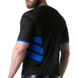 LEADER T-shirt en mesh LOADED Noir-Bleu